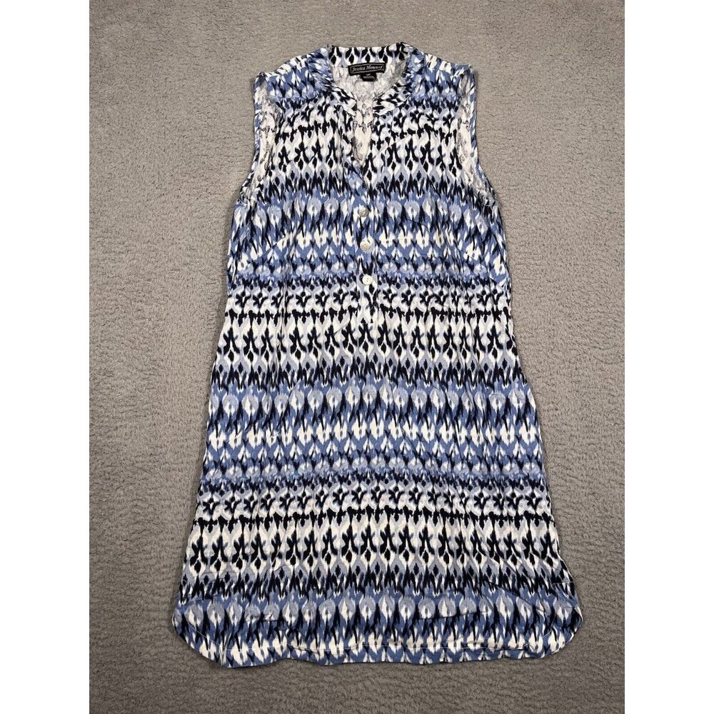 Jessica Forward Women’s Blue Dress Linen Blend Sleeveless‎ Sheath Size 10P